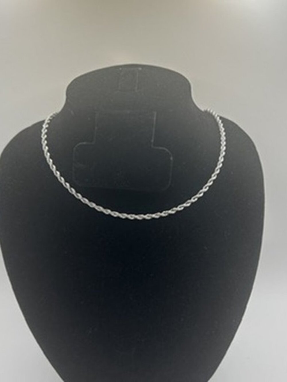Real Silver Rope Chain Stainless Steel Plated 3mm 16 Inch Dainty Durable Womens
